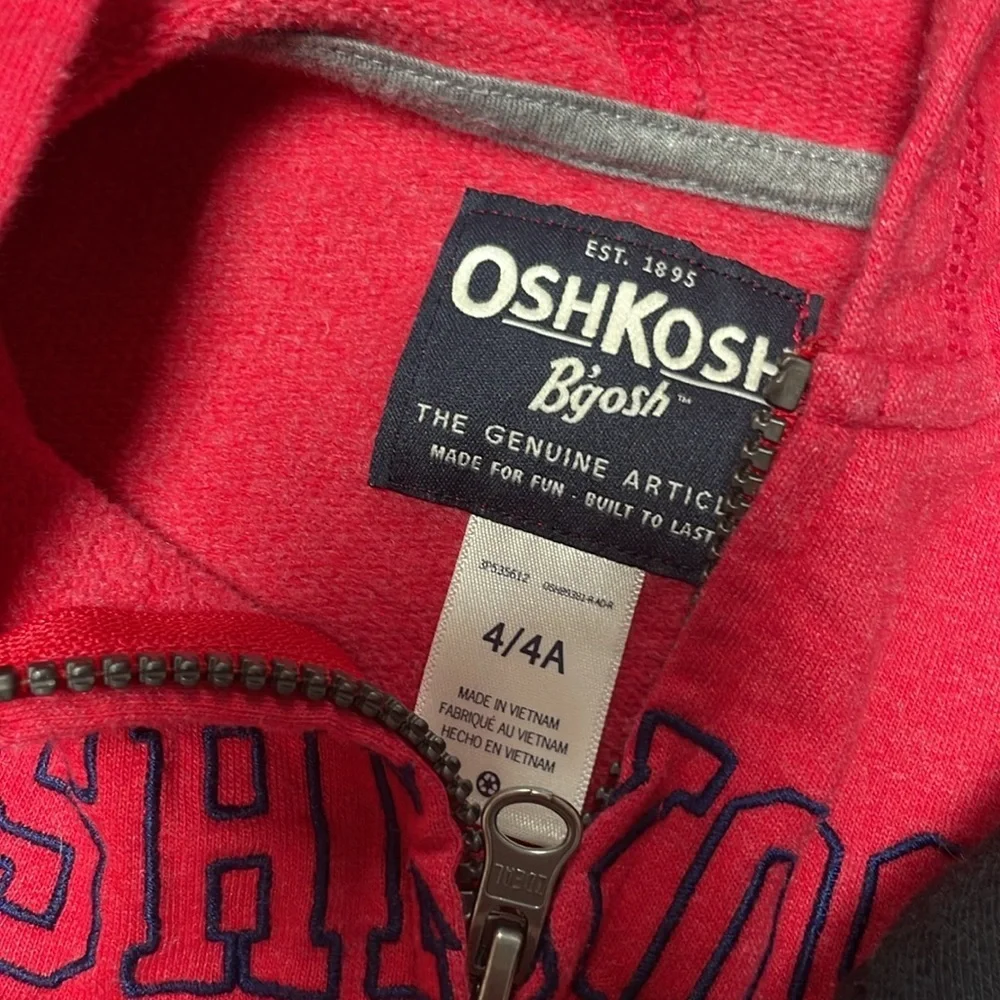 Oshkosh + cat and jack full zip LOT size 4T